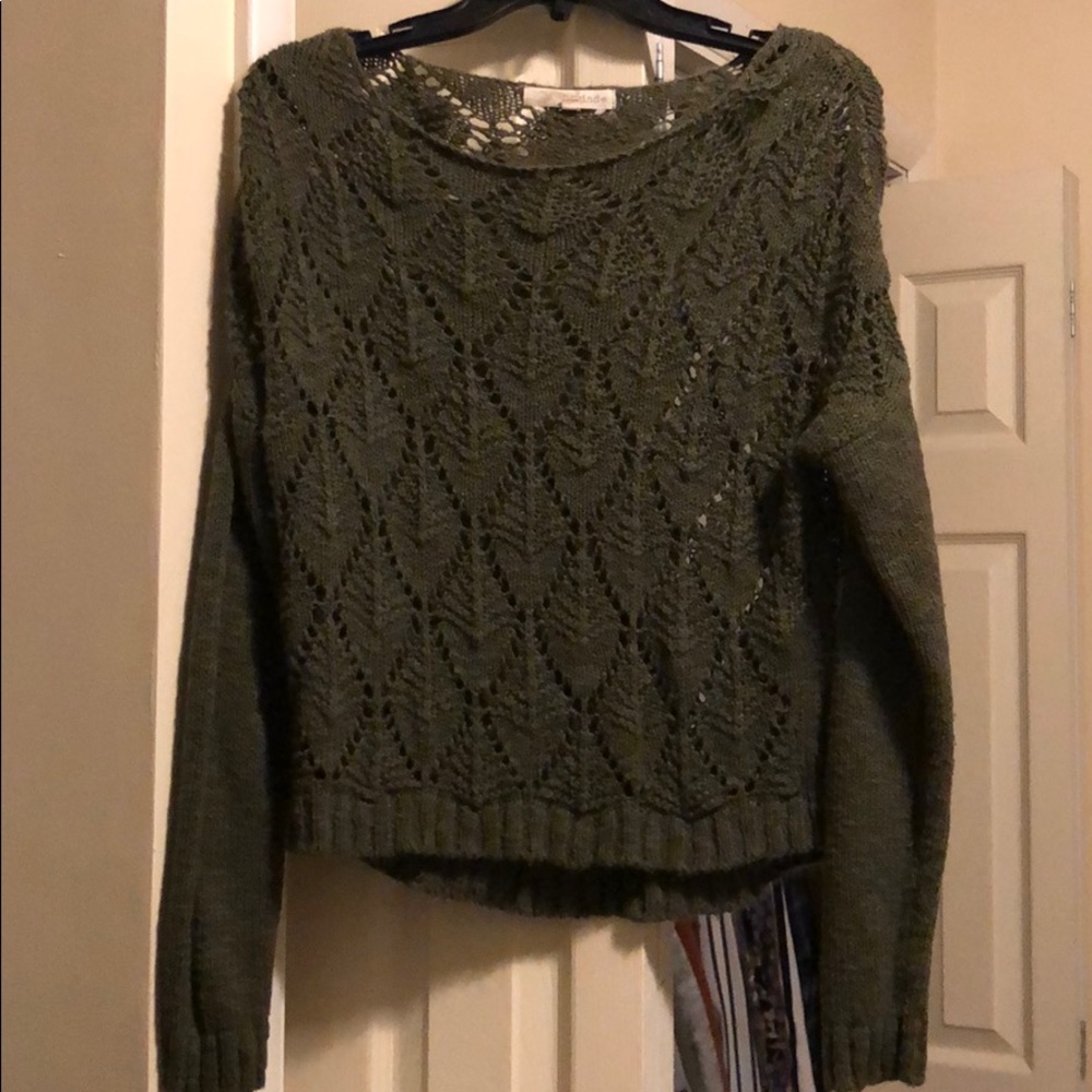 Open knit sweater